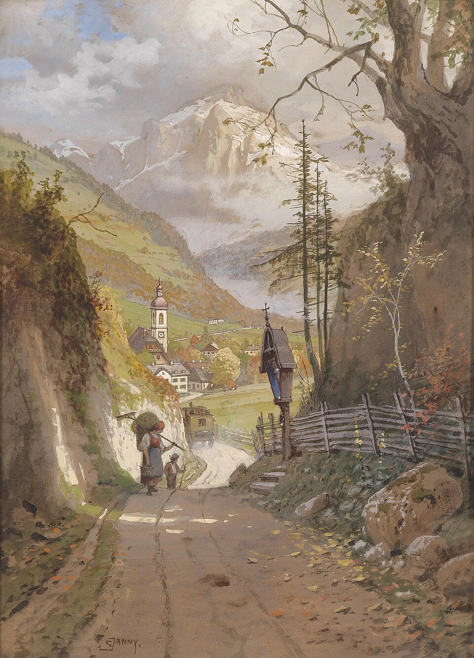 Veduta di Ramsau vicino a Berchtesgaden